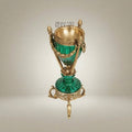 Neoclassical Crystal Urn Incense Burner with Gilt Brass Garland Mounts — Antique Gold