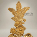 Baroque Brass 3-Arm Wall Sconce with Acanthus & Floral Crest — Gold