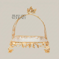 Baroque Brass & Glass Candy Dish - Arched Canopy with Acanthus Leaf Ornaments — Gold