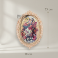 Baroque Oval Decorative Wall Plate - Ornate Floral Botanical Print — Gold