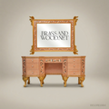 Belle Époque Chinoiserie Dressing Table with Gilded Floral Mirror — Rose & Gold