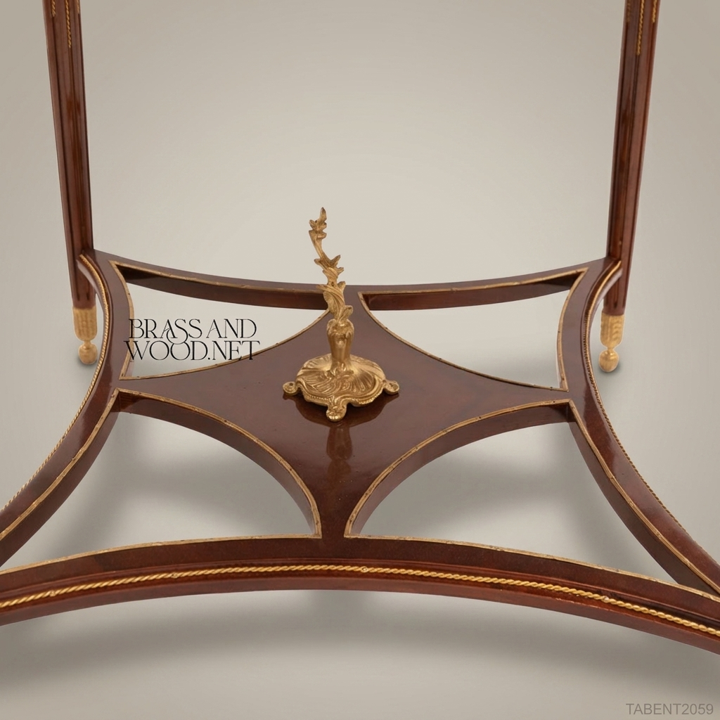 Belle Époque Marquetry Centre Table with Gilt Bronze Foliate Mounts