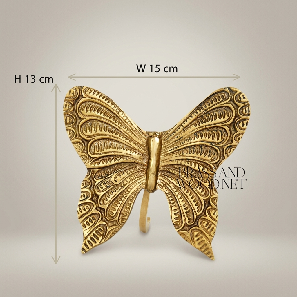 Brass Butterfly Wall Hooks - Graduated Trio Set — Antique Gold