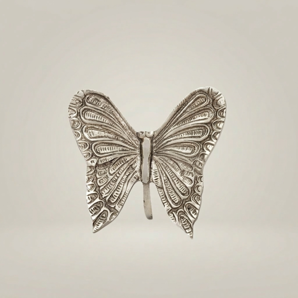 Brass Butterfly Wall Hooks - Graduated Trio Set — Silver