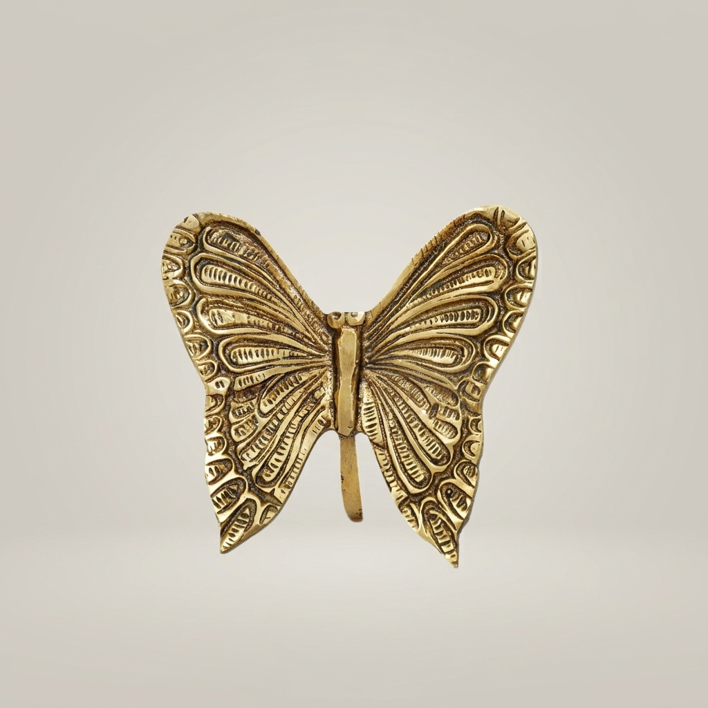 Brass Butterfly Wall Hooks - Graduated Trio Set — Antique Gold