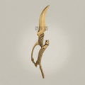 Mythological Winged Beast Brass Decorative Dagger Sculpture — Ancient Egyptian Feline Figure - Antique