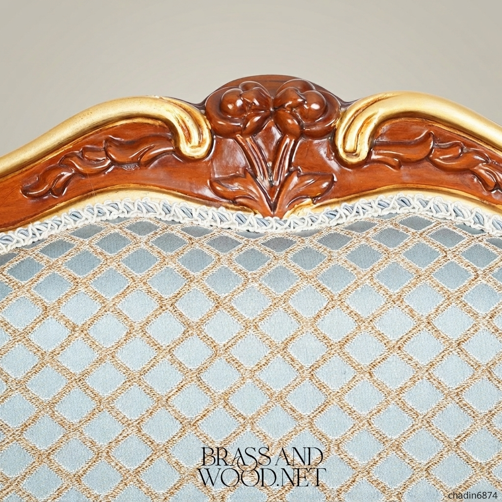 Rocaille Carved Walnut Dining Chair — Without Arms