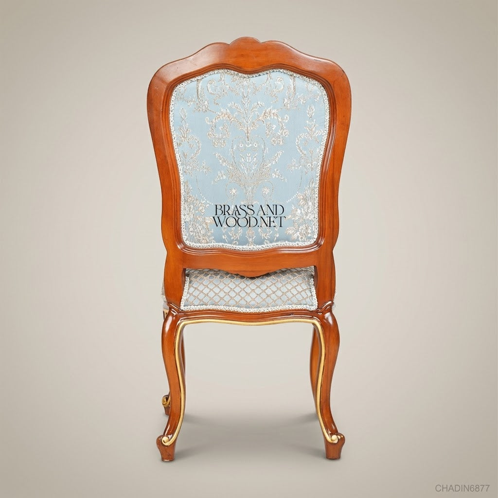 Rocaille Carved Walnut Dining Chair — With Arms