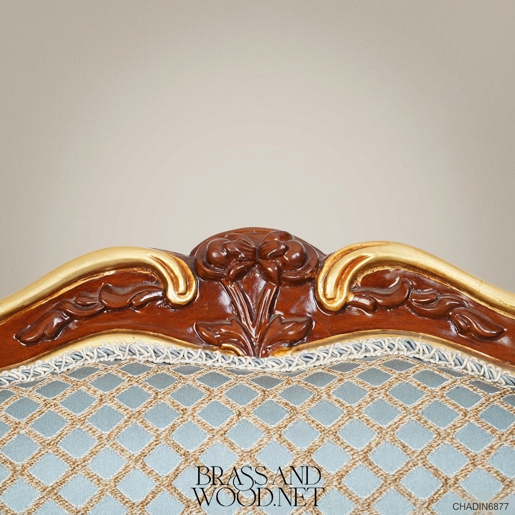 Rocaille Carved Walnut Dining Chair — With Arms