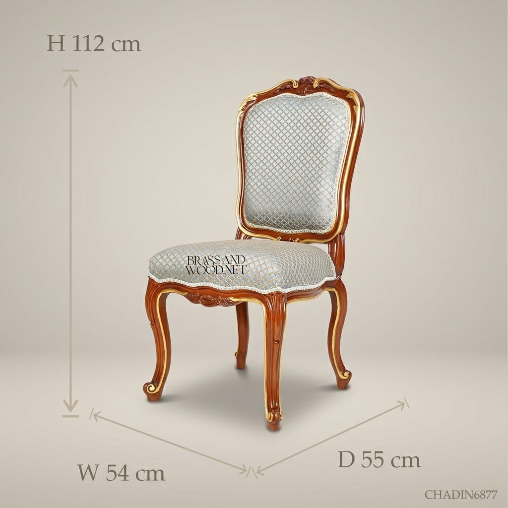 Rocaille Carved Walnut Dining Chair — With Arms