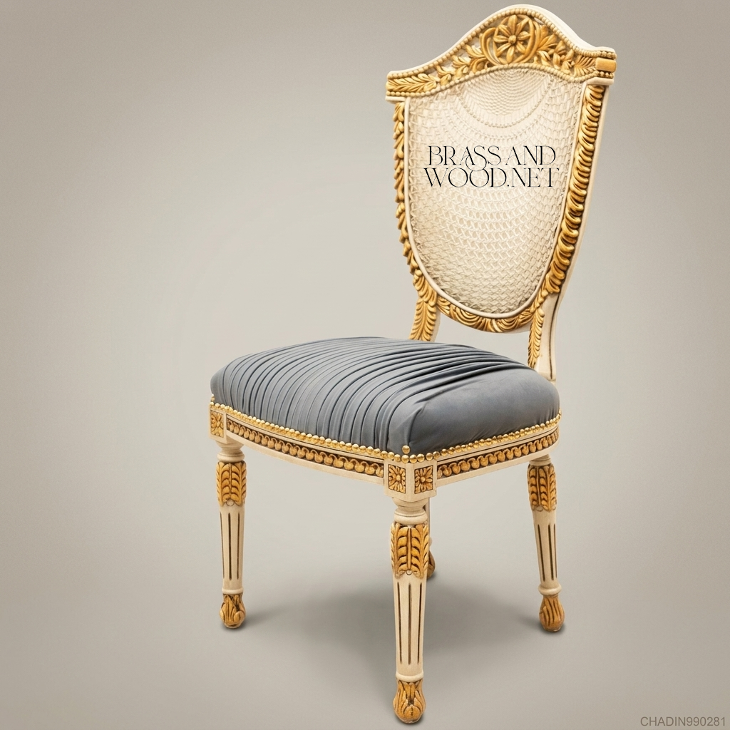 Louis XVI Floral Painted Dining Suite with Gilt Accents