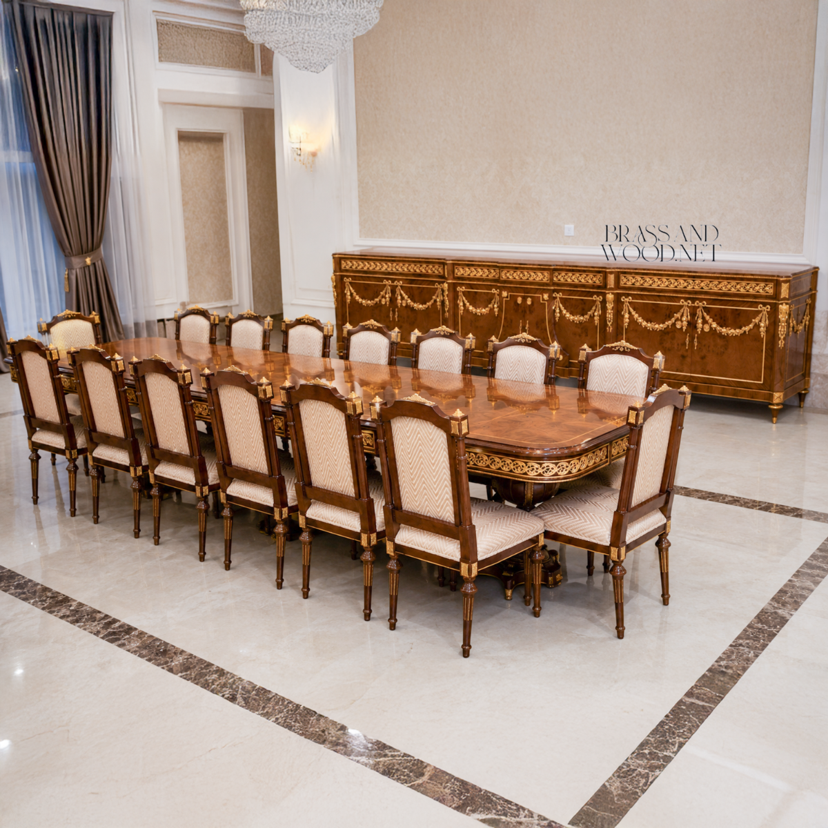 Empire Gilt Garland Dining Suite