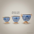 Chinoiserie Blue & White Porcelain Cachepot with Antique Gold Brass Mounts