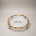 Classical Brass & Glass Candy Tray - Ornate Lace-Edge Footed Dish — Antique Gold