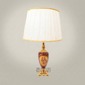 Classical Painted Ceramic Table Lamp - Floral Medallion Urn Base — Gold