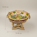 Classical Porcelain & Brass Candy Bowl with Cherub Figurine Pedestal