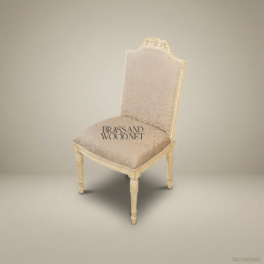 Brass & Wood Louis XVI Classic Dining Chair