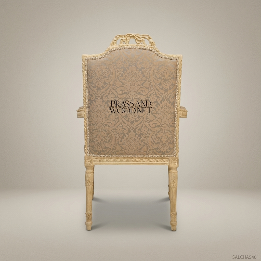 Brass & Wood Louis XVI Classic Dining Chair