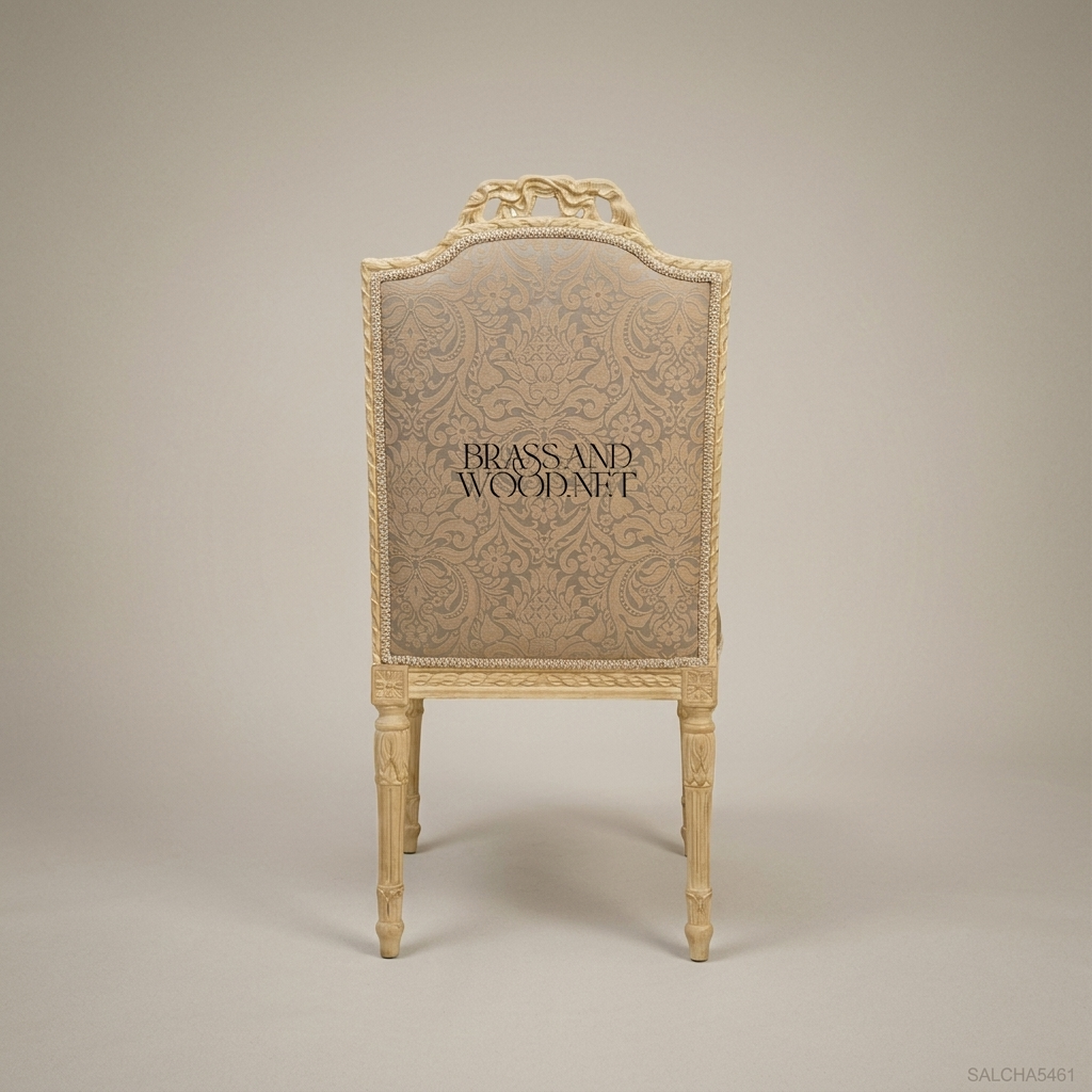 Brass & Wood Louis XVI Classic Dining Chair