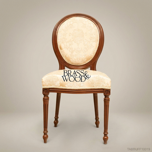 Brass & Wood Louis XVI Medallion Dining Chair