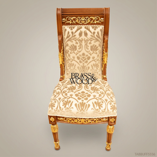 Brass & Wood Empire Gilded Dining Chair