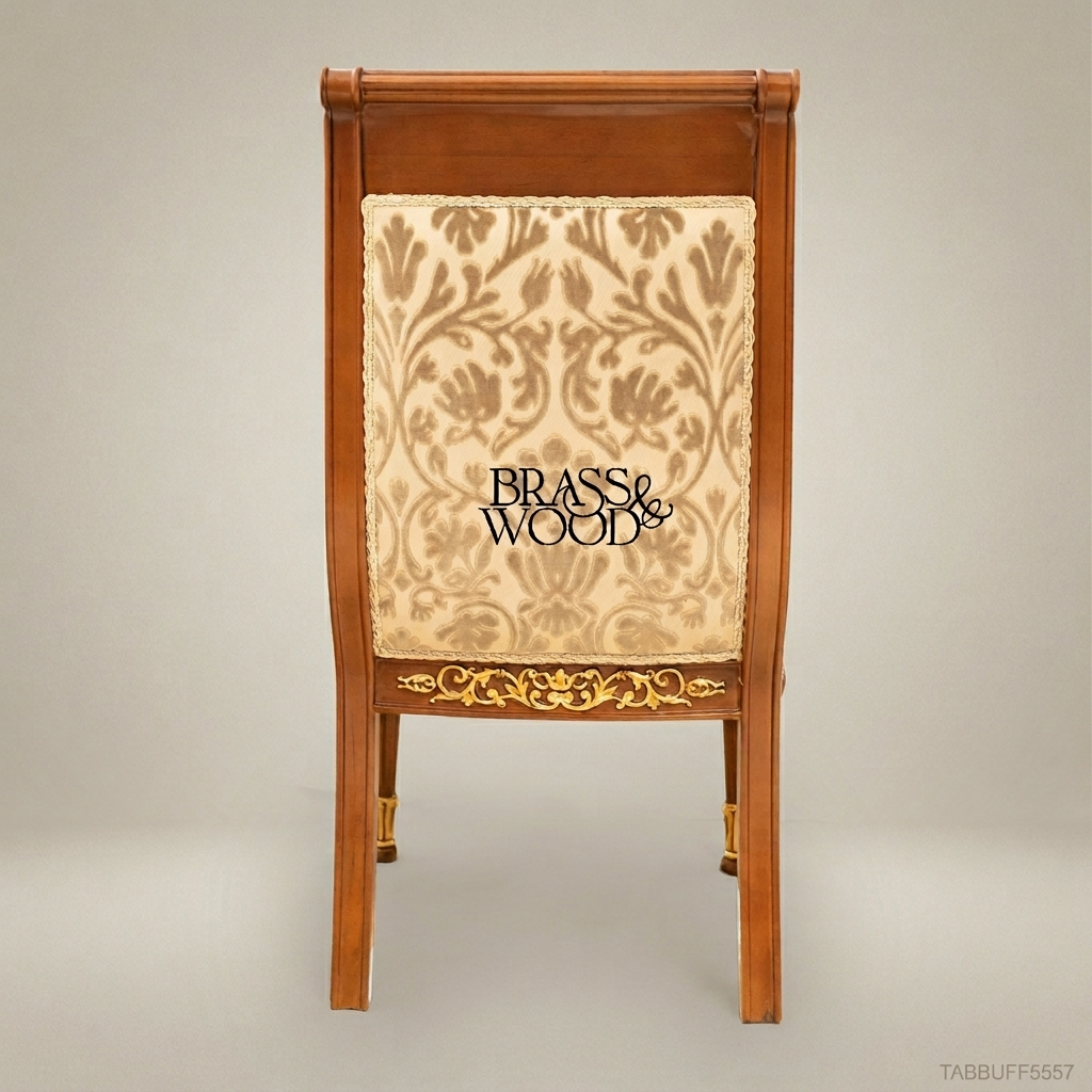 Brass & Wood Empire Gilded Dining Chair