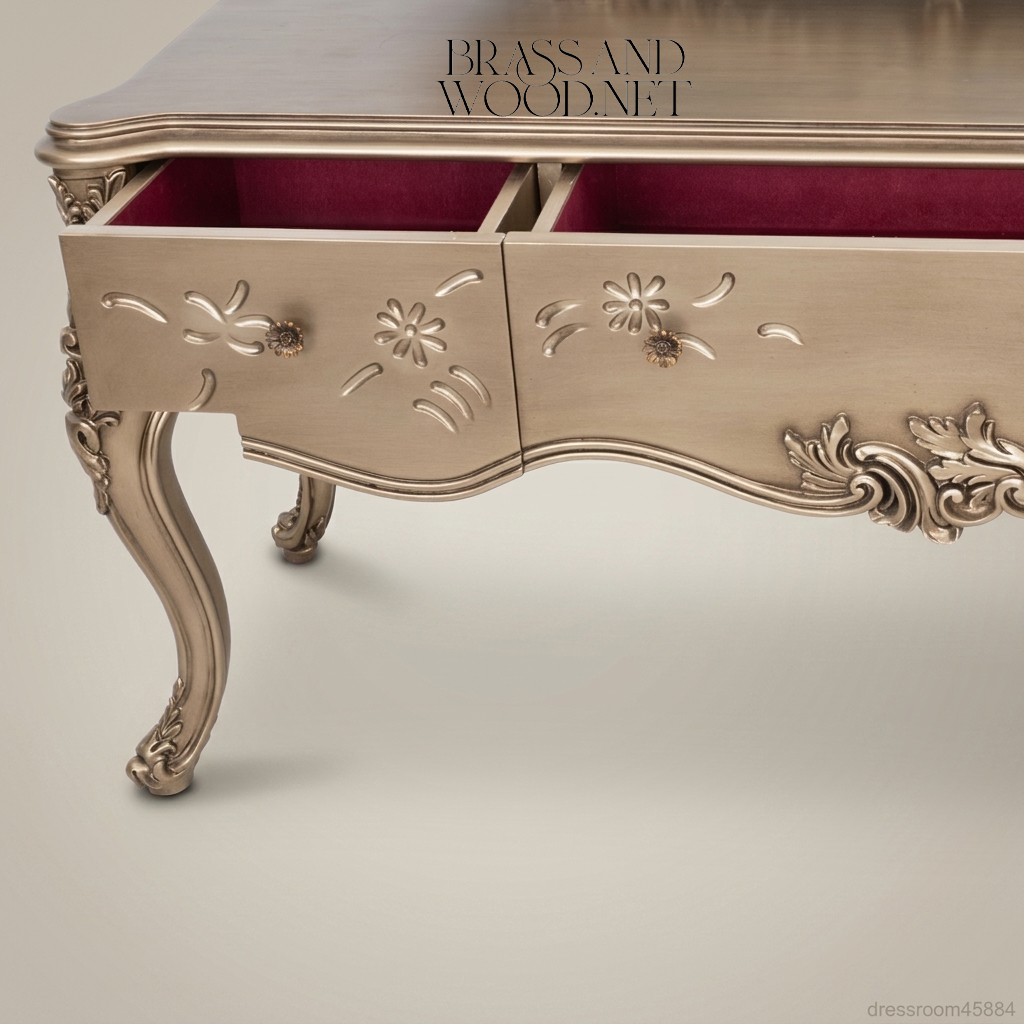 Rococo Dressing Table with Crested Mirror