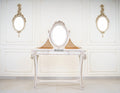 Cannage Louis XVI Dressing Table in Antique Ivory