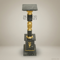 Empire Marble Pedestal Column with Gilt Bronze Mounts