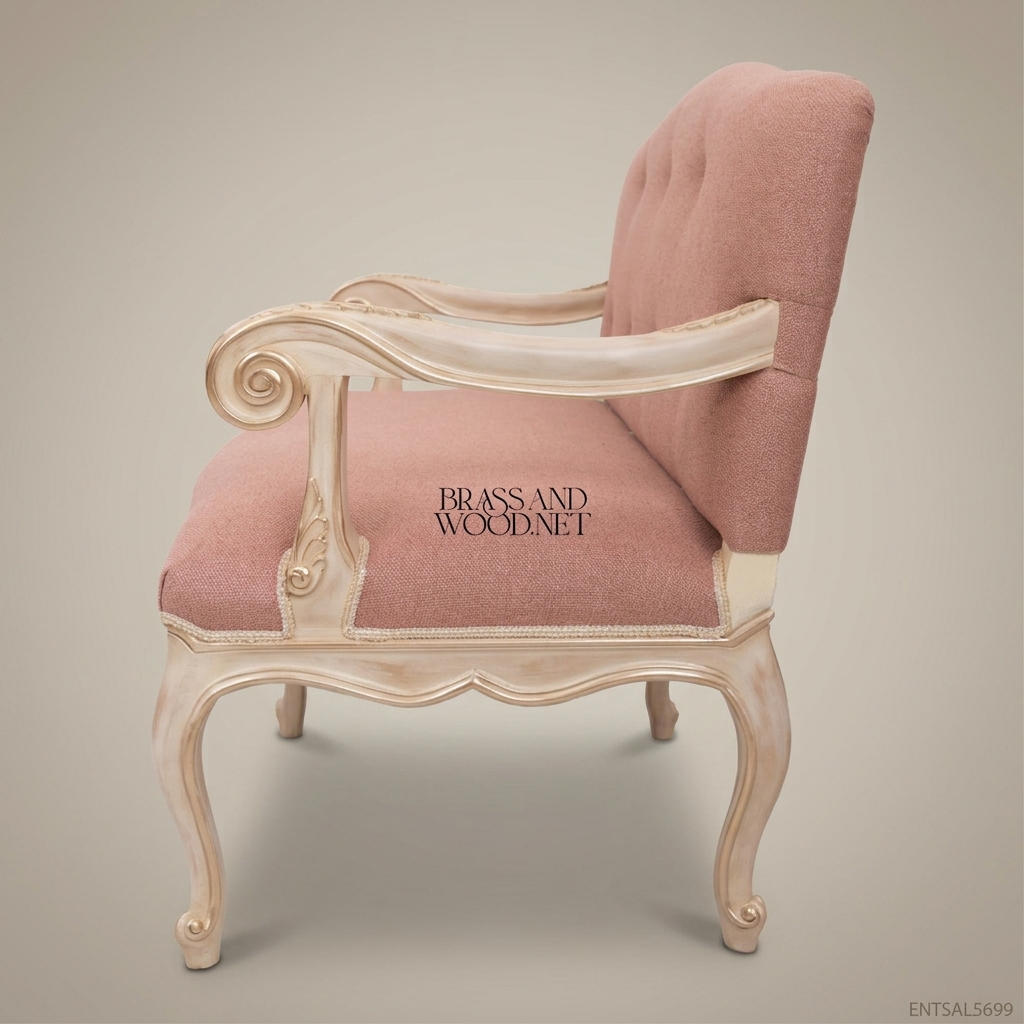 French Provincial Carved Wood Salon Sofa — 2 Persons