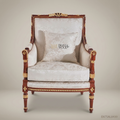 Louis XVI Bergère Salon Armchair with Gilt Wood Frame