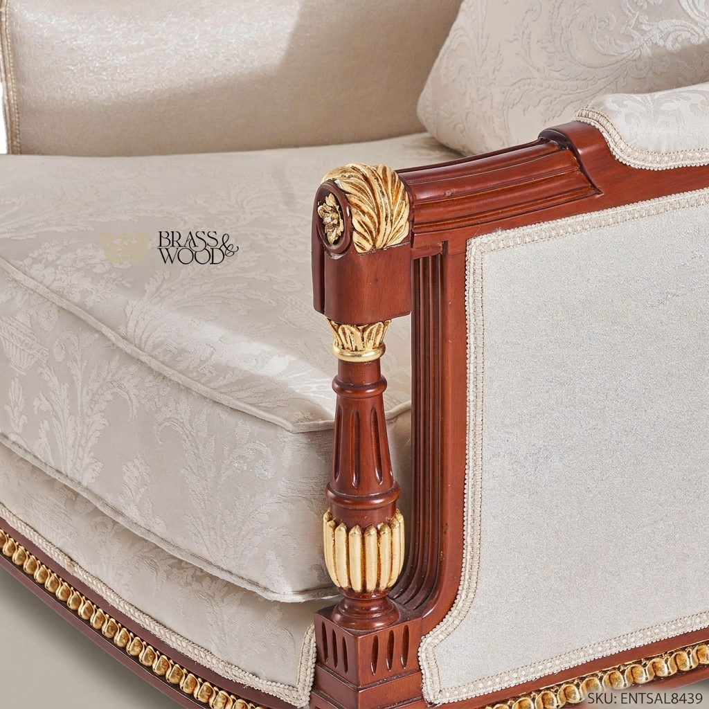 Louis XVI Bergère Salon Armchair with Gilt Wood Frame
