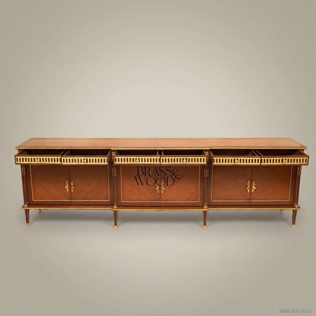Empire Gilt Pedestal Dining Set
