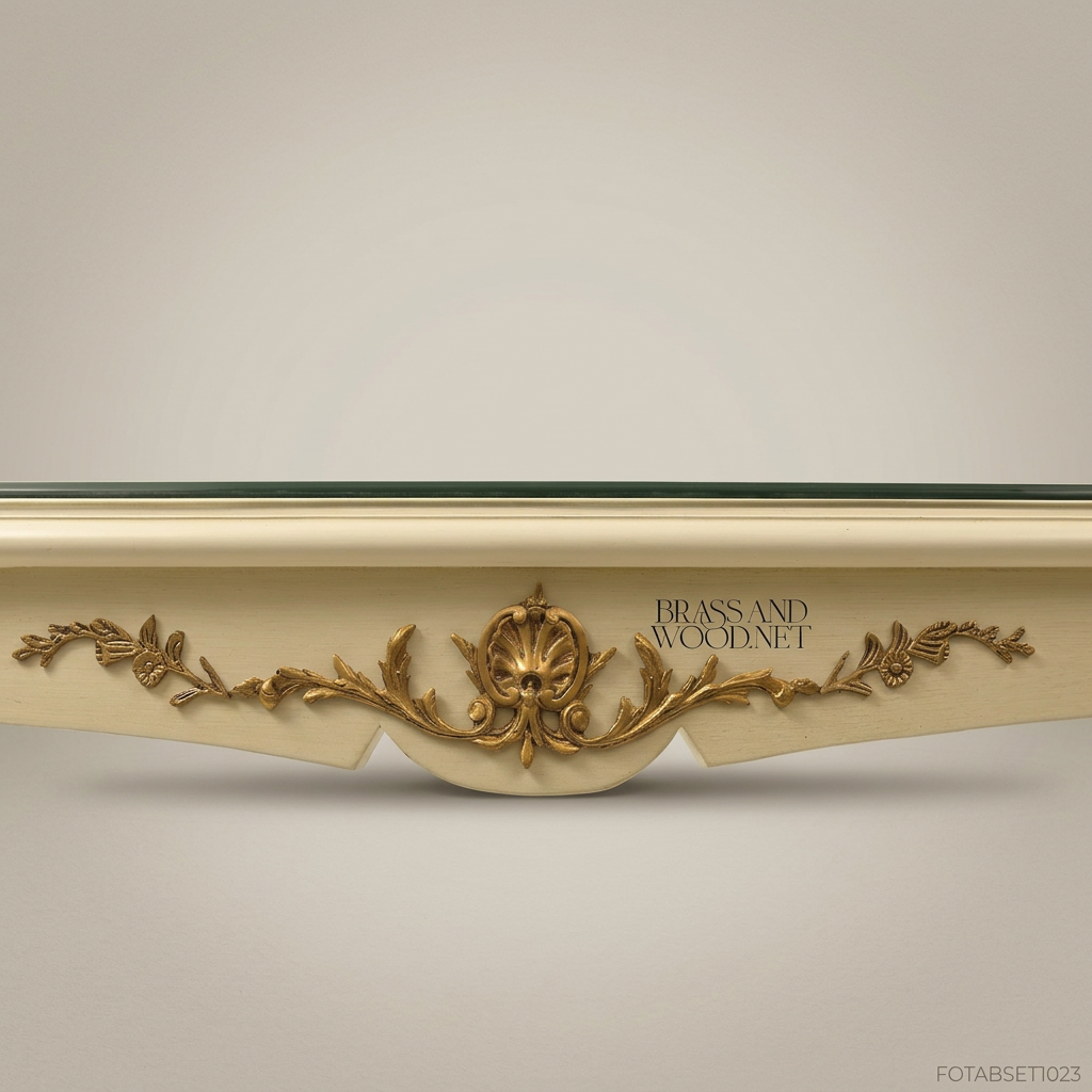Louis XV Ivory & Gold Carved Dining Suite