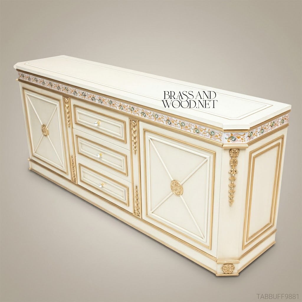 Louis XVI Ivory & Gold Medallion Dining Set