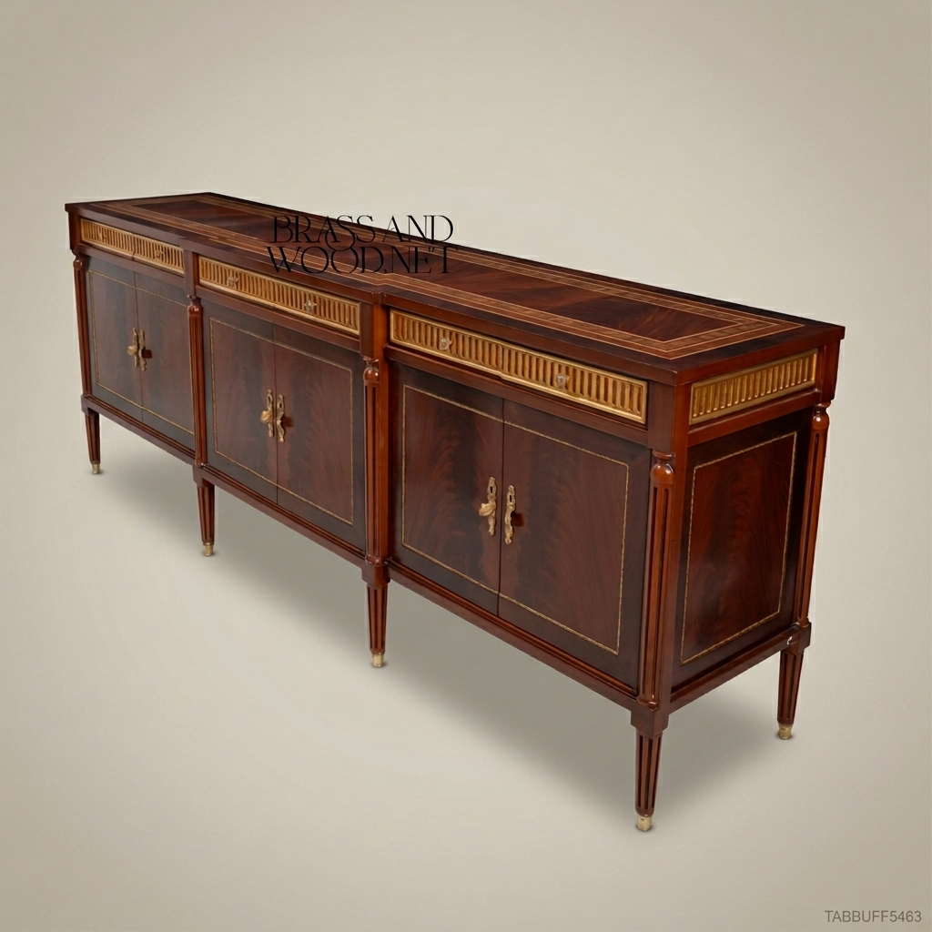 Louis XVI Hand-Carved Gilt Dining Suite