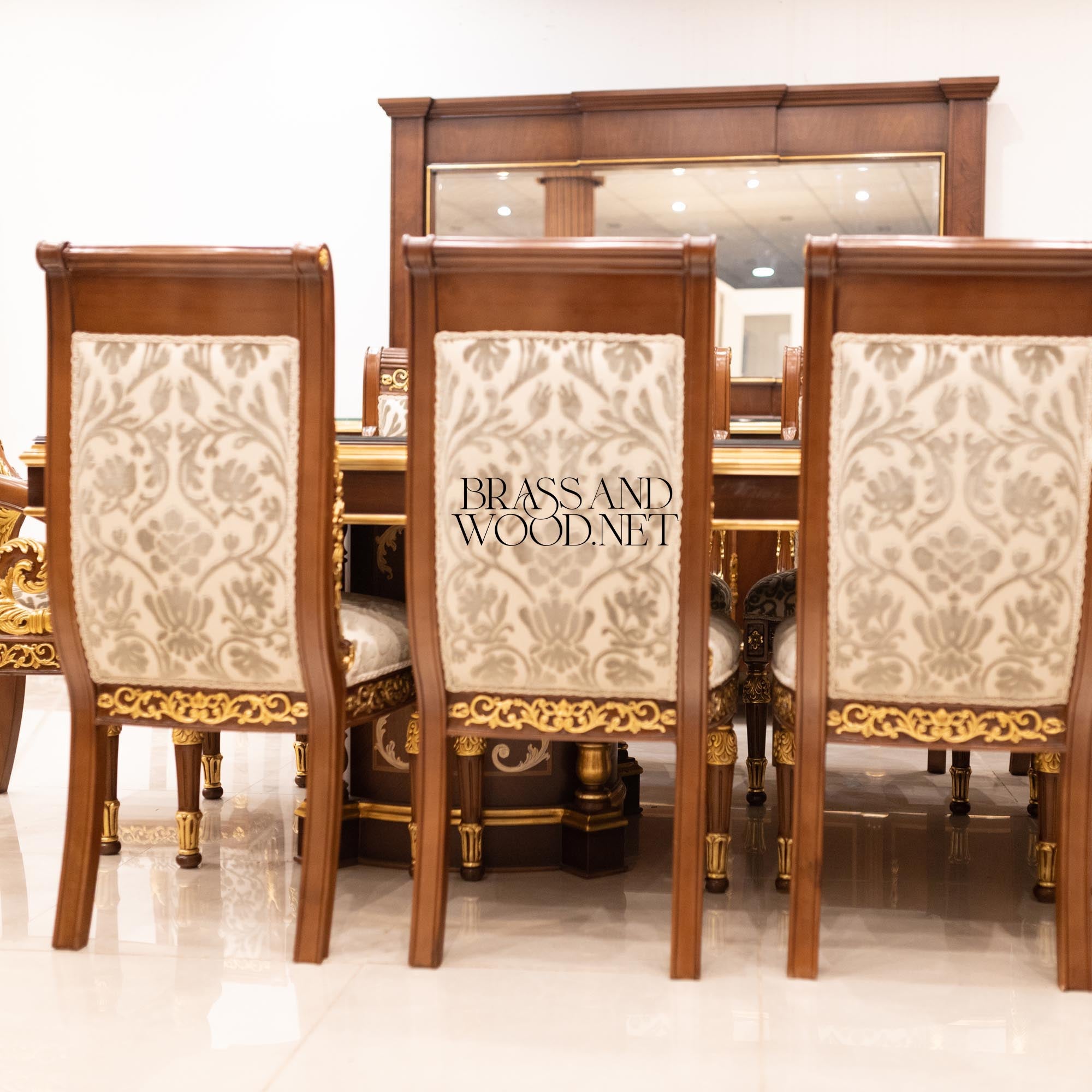 Empire Gilt Carved Complete Dining Set