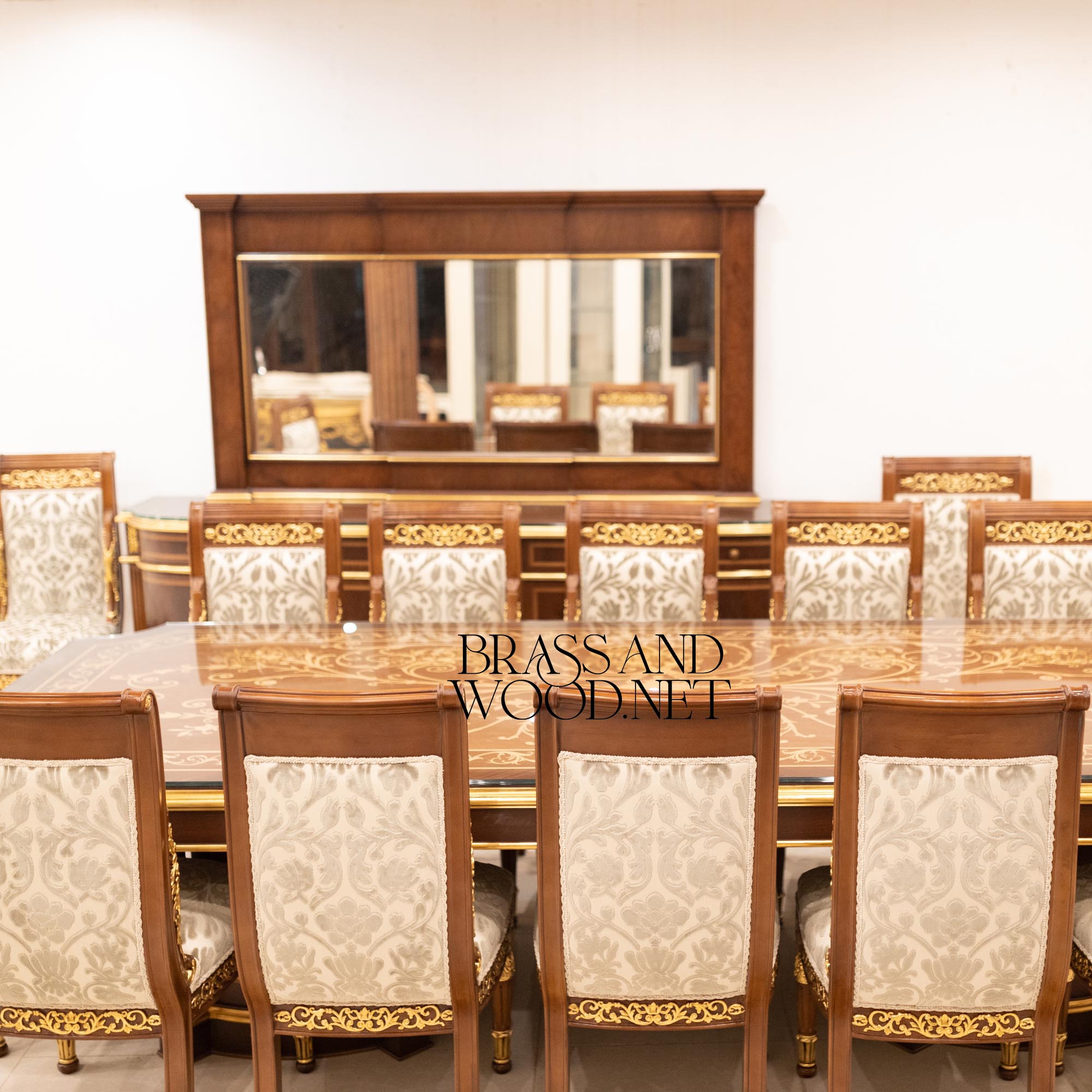 Empire Gilt Carved Complete Dining Set