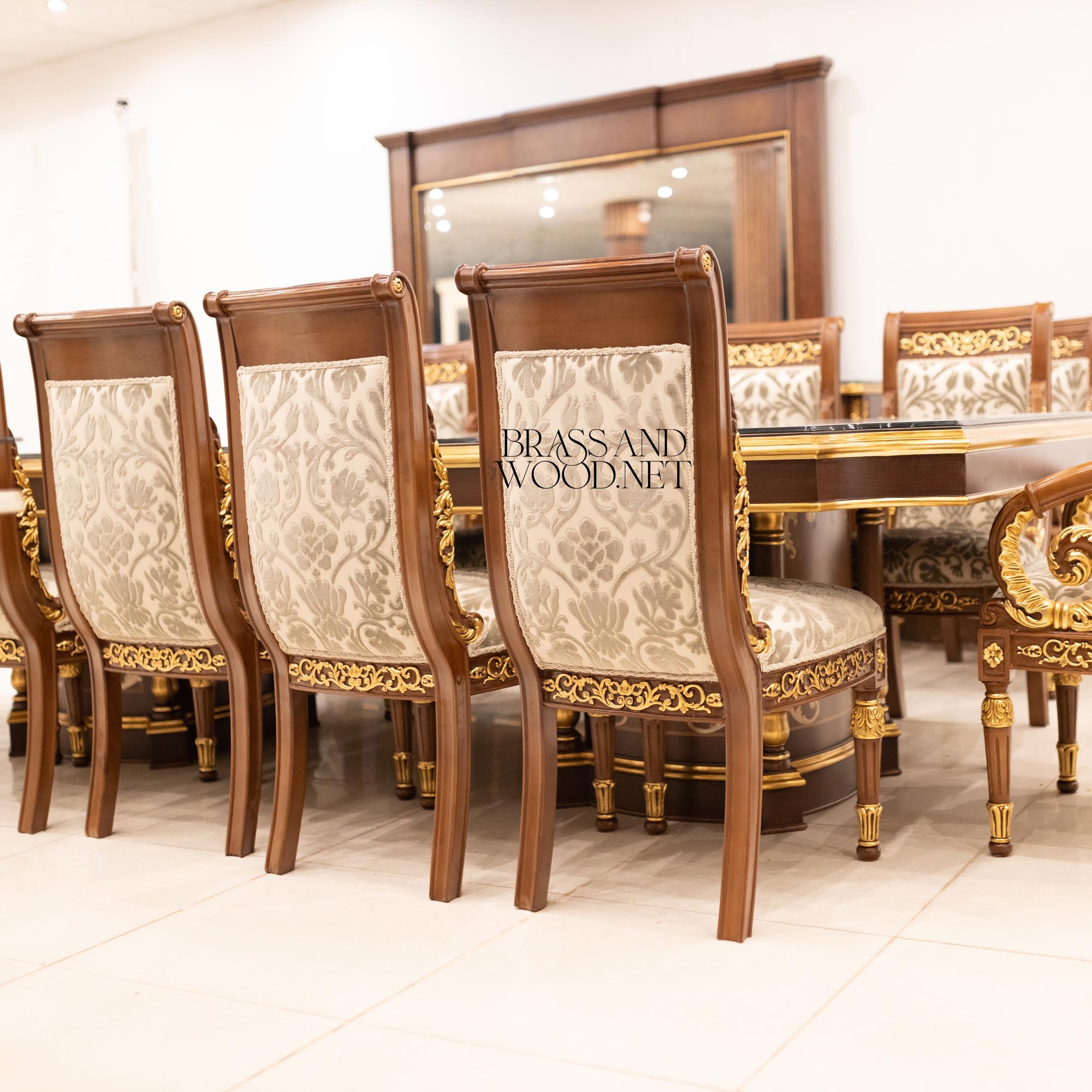 Empire Gilt Carved Complete Dining Set