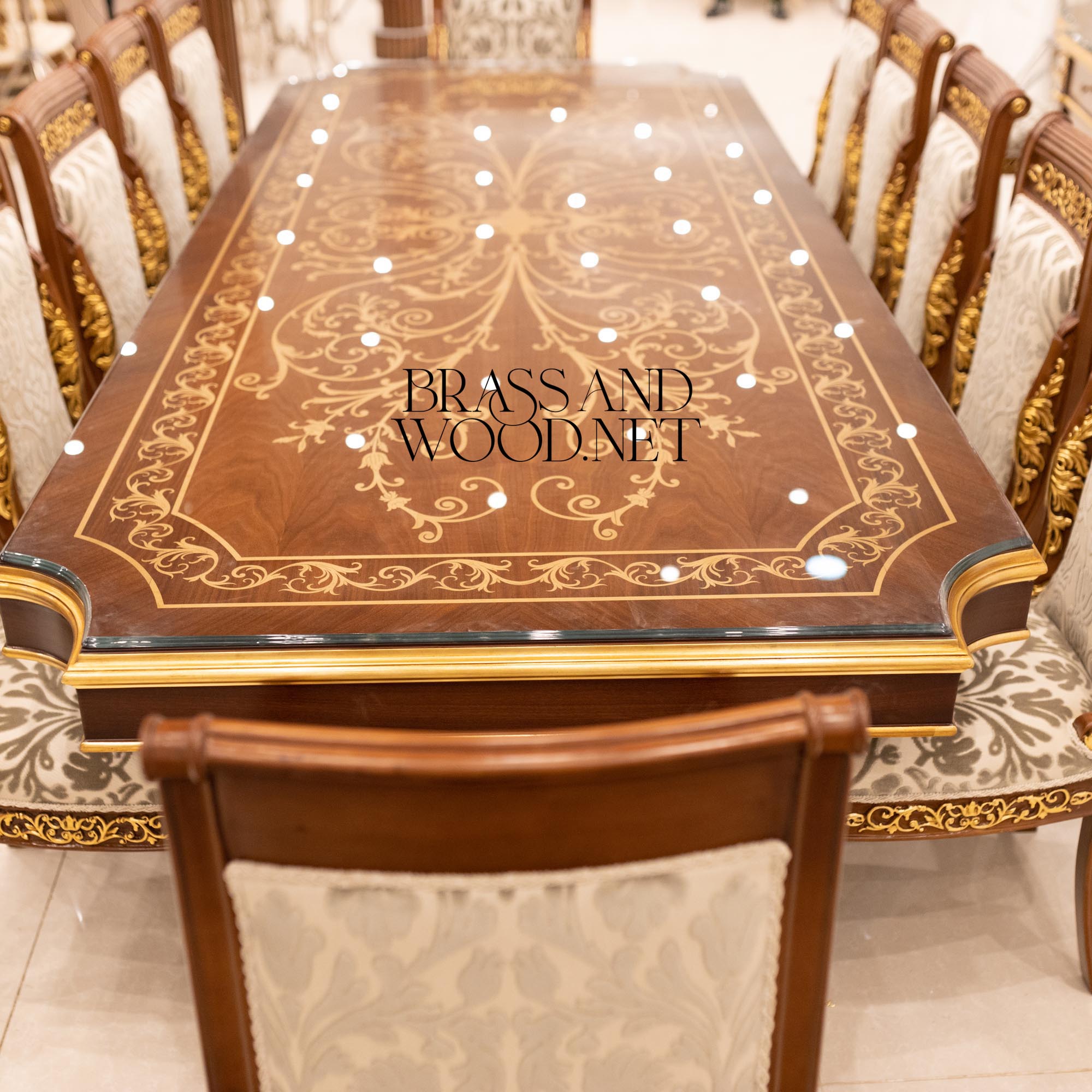 Empire Gilt Carved Complete Dining Set