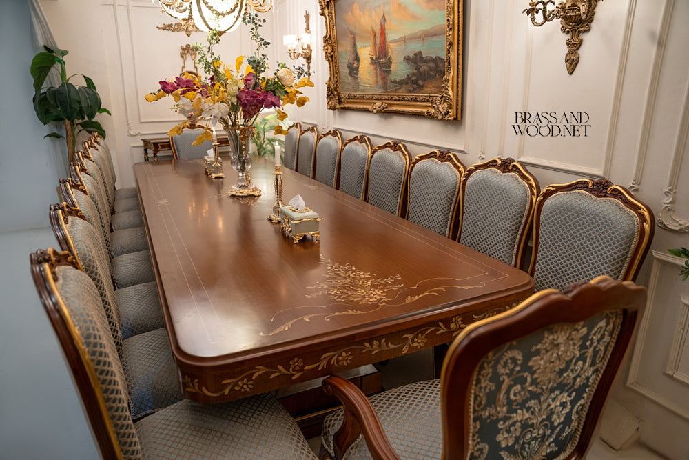 Rococo Carved Gilt Dining Suite