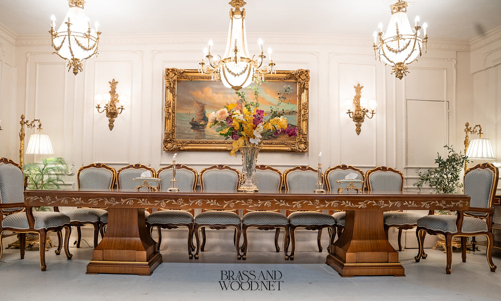 Rococo Carved Gilt Dining Suite