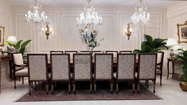 Louis XVI Gilt-Accent Heritage Dining Suite