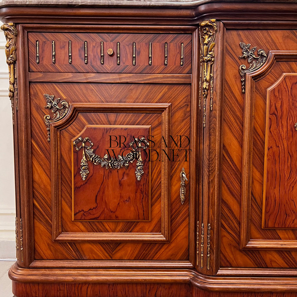Empire Gilt Dining Suite with Vitrine & Buffet