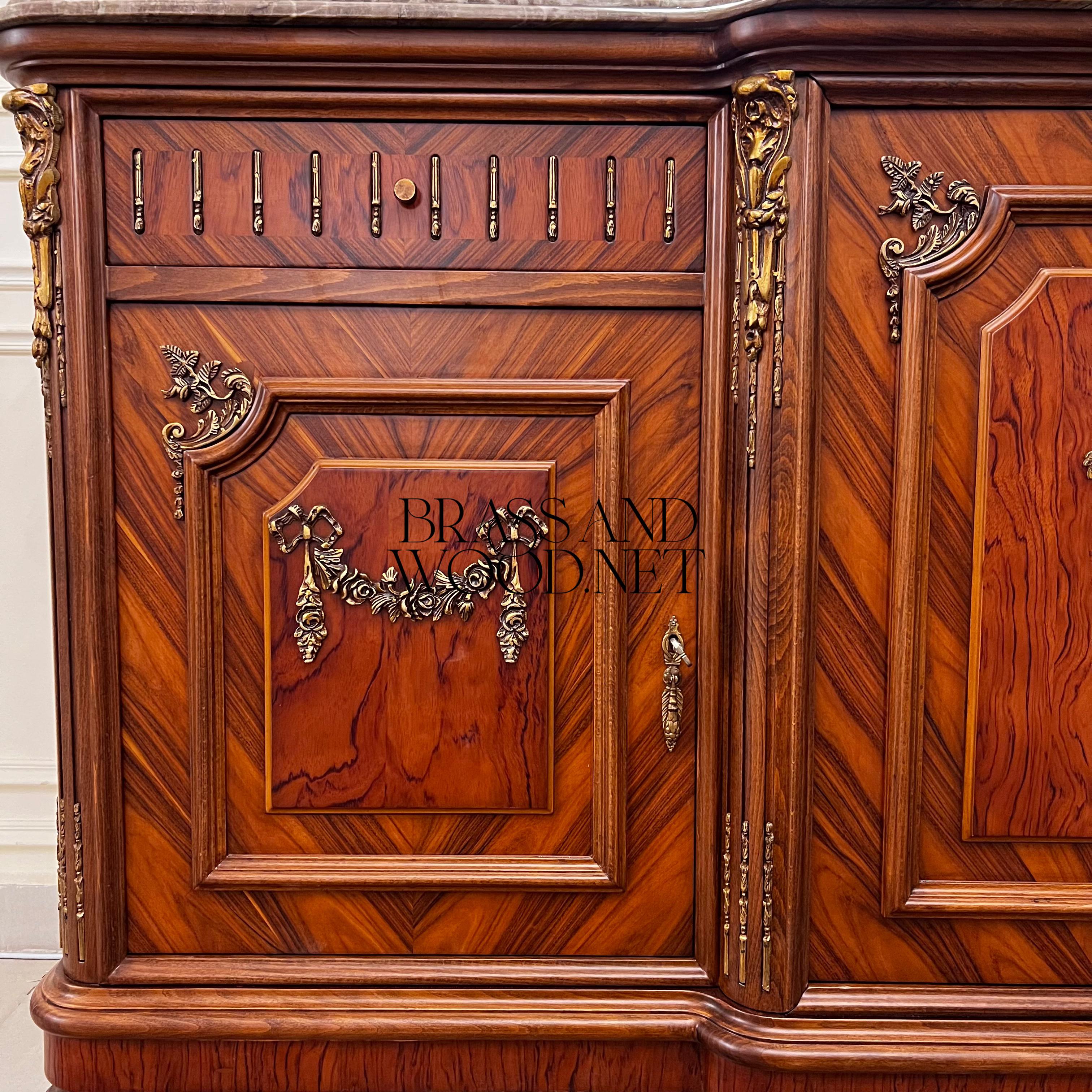 Empire Gilt Dining Suite with Vitrine & Buffet