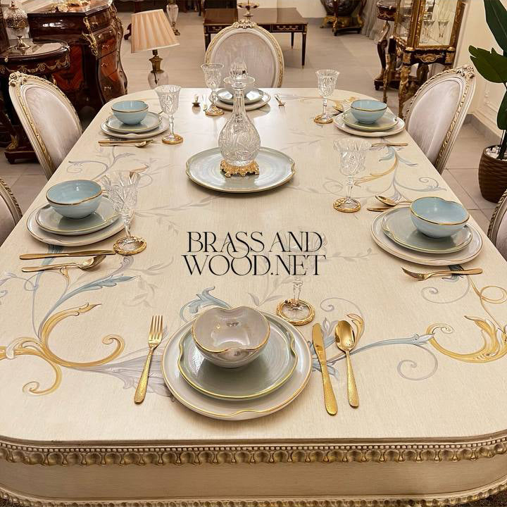 Louis XVI Ivory & Gold Complete Dining Set