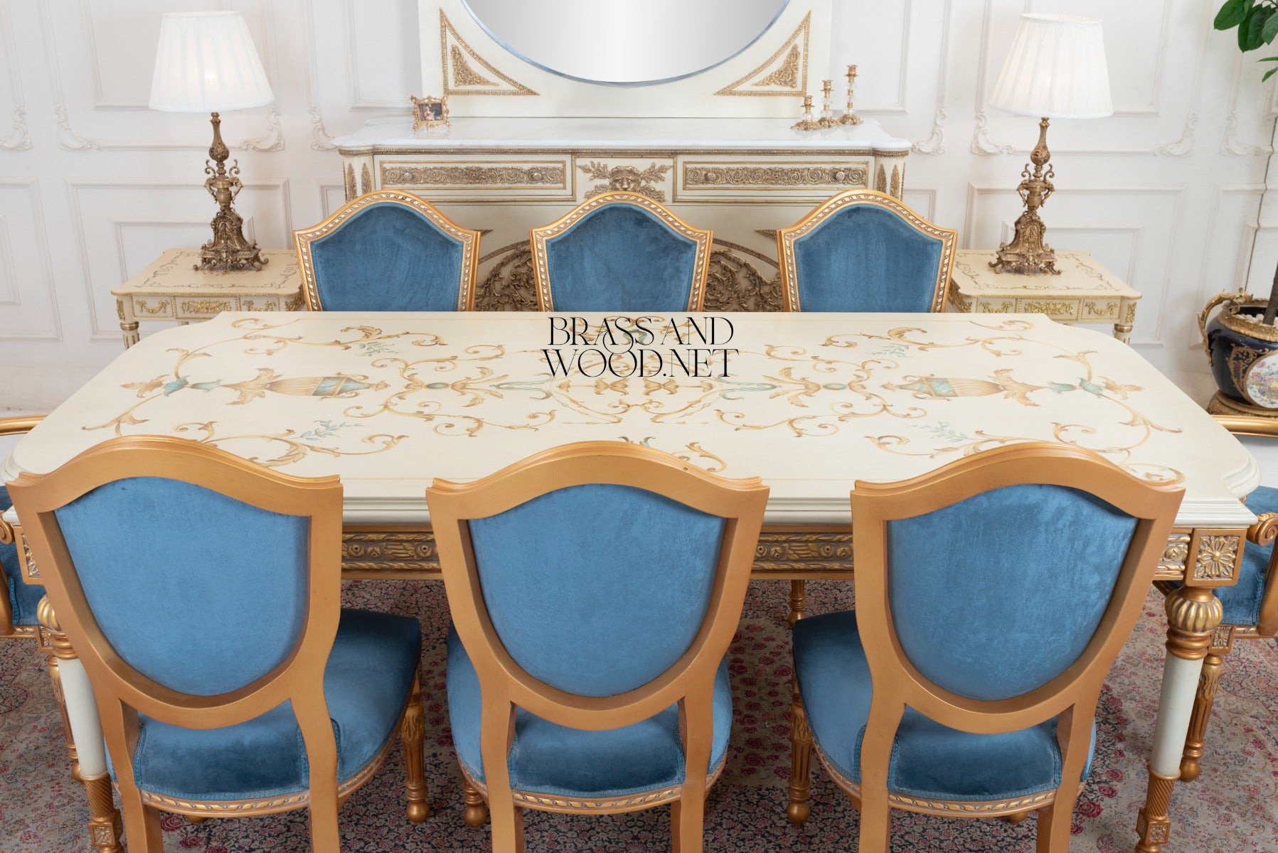 Louis XVI Gilt Carved Dining Suite