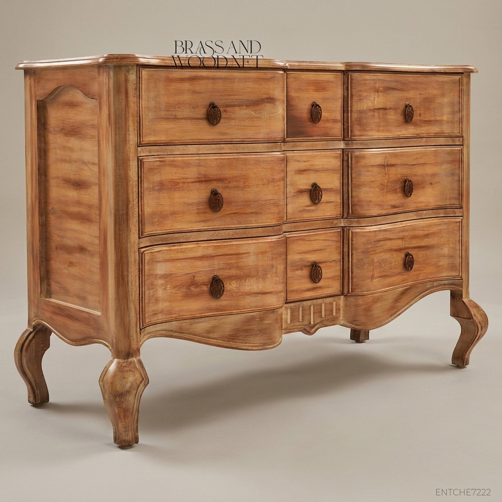 Louis XV Rococo Serpentine-Front Chest of Drawers in Antique Walnut