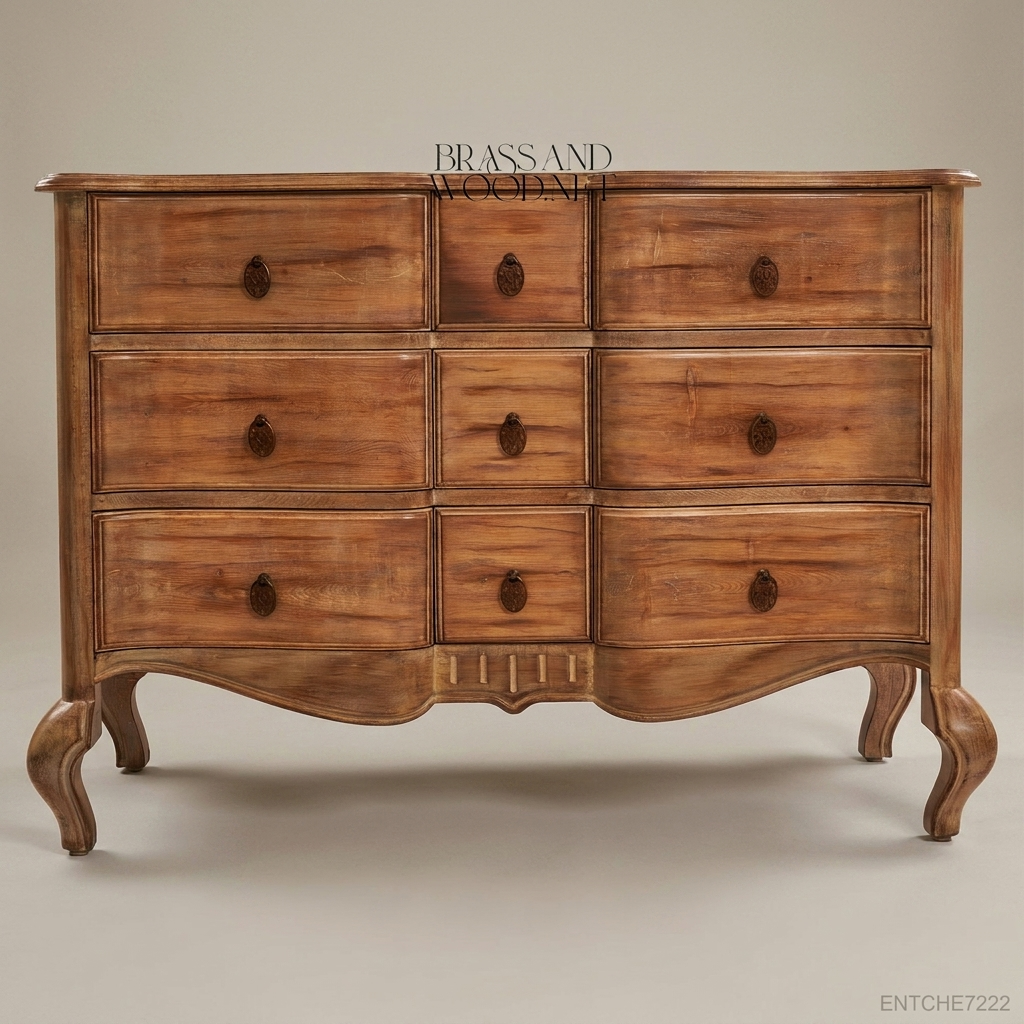 Louis XV Rococo Serpentine-Front Chest of Drawers in Antique Walnut