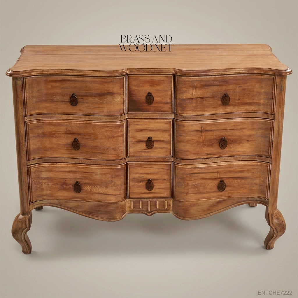 Louis XV Rococo Serpentine-Front Chest of Drawers in Antique Walnut